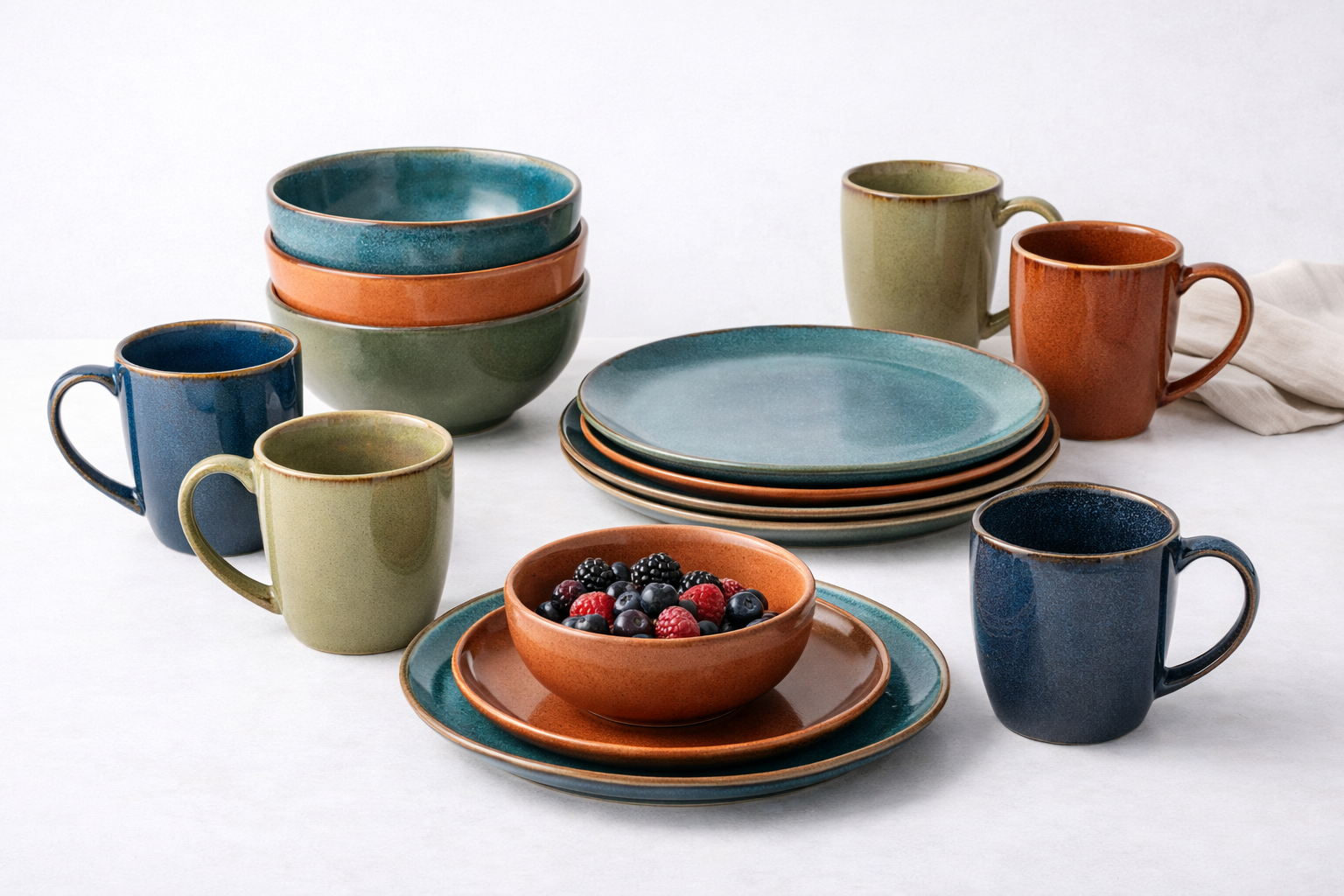 Colorful Glazed Stoneware